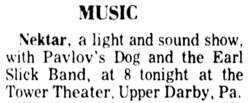 Nektar / Pavlov's Dog / Earl Slick Band on May 23, 1976 [869-small]