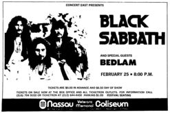 Black Sabbath / bedlam on Feb 25, 1974 [384-small]