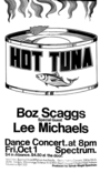 Hot Tuna / Boz Scaggs / Lee Michaels on Oct 1, 1971 [495-small]