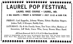 Led Zeppelin / Johnny Winter / Jethro Tull / Al Cooper Band / Edwin Hawkins Singers on Jul 11, 1969 [607-small]