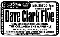 Dave Clark Five / Smokestack Lightnin / The Collage / The Waphphle on Jun 26, 1967 [907-small]