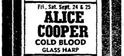 Alice Cooper / COLD BLOOD / Glass Harp on Sep 24, 1971 [985-small]