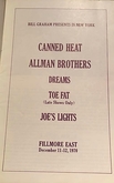 Canned Heat / The Allman Brothers Band / Dreams / Toe Fat on Dec 11, 1970 [179-small]