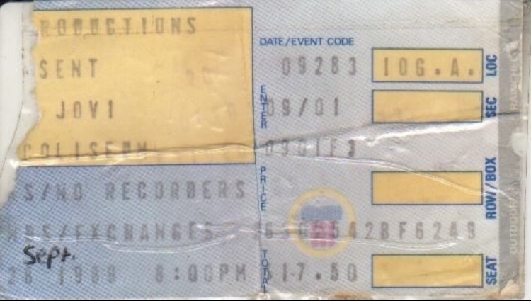 Sep 28, 1989: Bon Jovi / Skid Row at Lake Charles Civic Center Lake ...