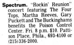 The Four Tops / Martha Reeves / gary puckett / the buckinghams on Oct 18, 1991 [561-small]