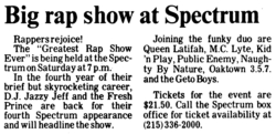 Public Enemy / DJ Jazzy Jeff & the Fresh Prince / Queen Latifah / Naughty By Nature / Geto Boys / Kid 'N Play / A Tribe Called Quest / Leaders of the New School / MC Lyte on Dec 21, 1991 [567-small]
