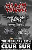 Vader  / Abysmal Dawn / Hideous Divinity / Orator / Oxygen Destroyer on Feb 25, 2020 [250-small]