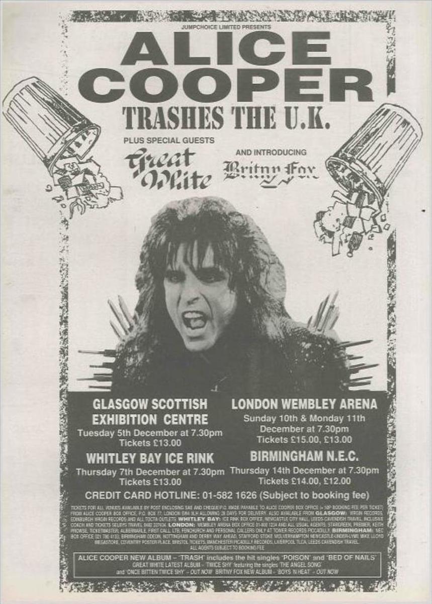 Alice Cooper - Trashes the World VHS | TShirtSlayer TShirt and BattleJacket  Gallery