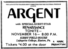 Argent / Renaissance on Nov 16, 1973 [527-small]