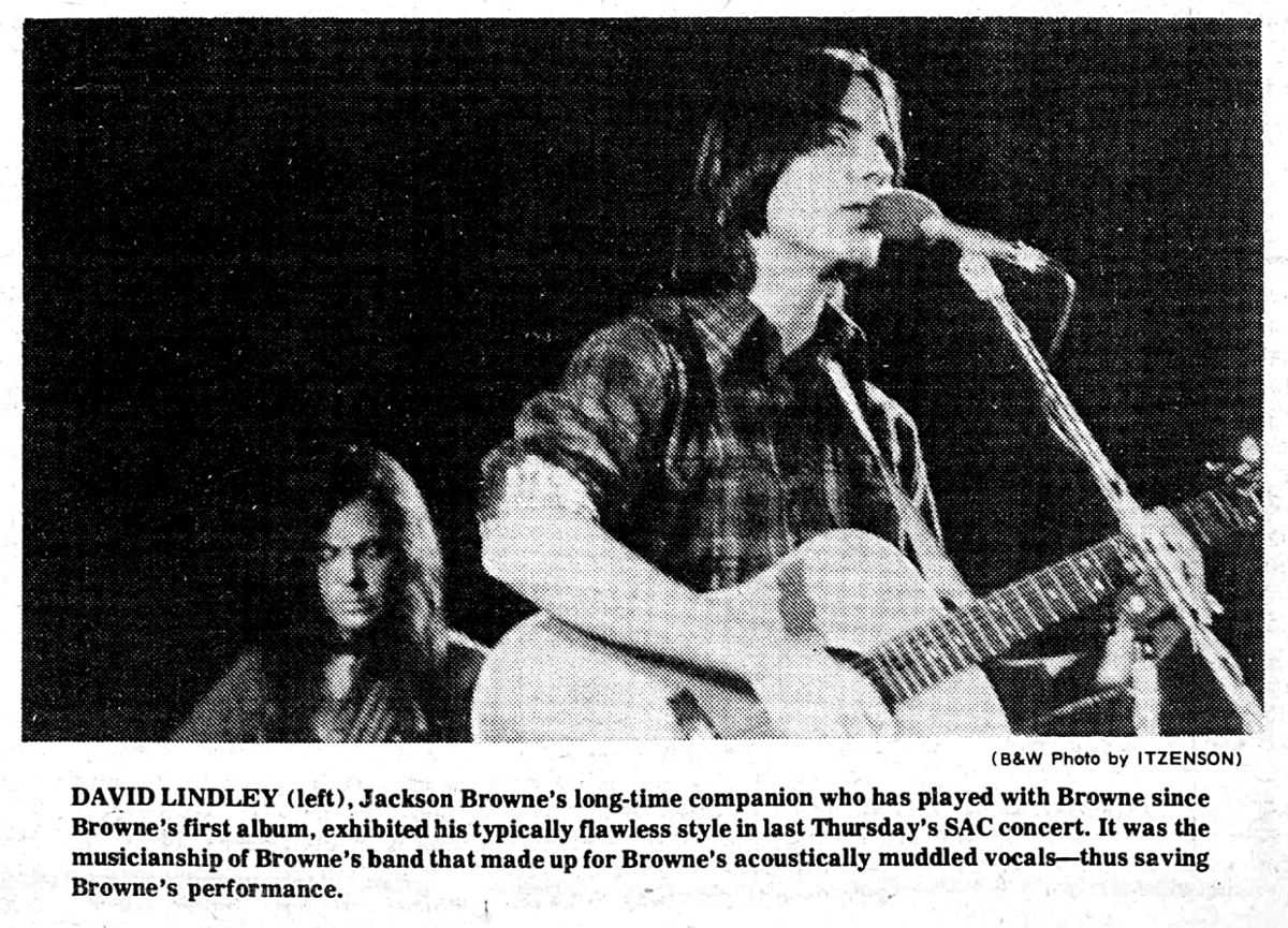Oct 21, 1976 Jackson Browne / Orleans at Grace Hall, Lehigh University