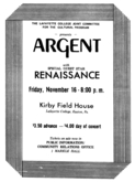 Argent / Renaissance on Nov 16, 1973 [778-small]