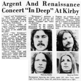 Argent / Renaissance on Nov 16, 1973 [783-small]