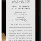 Aalborg Symfoniorkester / Olivier Latry / Petri Sakari on Sep 17, 2014 [920-small]