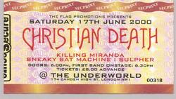 Christian Death / Killing Miranda / Sneaky Bat Machine / Sulpher on May 17, 2000 [232-small]