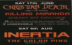 Christian Death / Killing Miranda / Sneaky Bat Machine / Sulpher on May 17, 2000 [234-small]