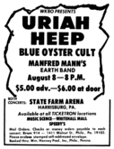 Uriah Heep / Blue Oyster Cult / Manfred Mann's Earth Band on Aug 8, 1974 [602-small]