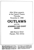 The Outlaws / Johnny Van Zant Band on Nov 6, 1980 [923-small]