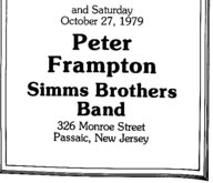 Peter Frampton / Simms Brothers Band on Oct 27, 1979 [424-small]
