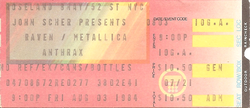 Raven / Metallica / Anthrax on Aug 3, 1984 [676-small]