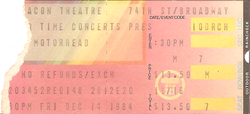 Motorhead / Exciter / Mercyful Fate on Dec 14, 1984 [683-small]