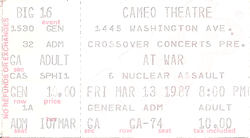 At War / Nuclear Assault on Mar 13, 1987 [701-small]