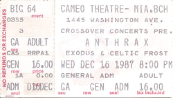 Anthrax / Celtic Frost / Exodus on Dec 16, 1987 [703-small]