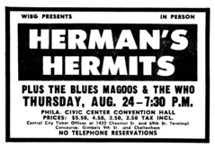 Herman's Hermits / The Blues Magoos / The Who on Aug 24, 1967 [719-small]