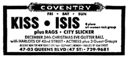 KISS / Isis / Rags / City Slicker on Dec 21, 1973 [372-small]