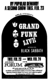 Grand Funk Railroad / Black Sabbath on Feb 23, 1971 [874-small]