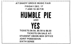 Humble Pie / Yes on Dec 17, 1971 [887-small]