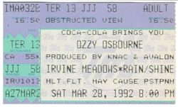 Ozzy Osbourne / Moterhead / Ugly Kid Joe on Mar 28, 1992 [787-small]