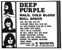 Deep Purple / Malo / COLD BLOOD / Bull Angus on May 28, 1972 [865-small]