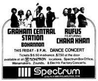 graham central station / Rufus / Chaka Kahn / Bohannon on Aug 8, 1975 [983-small]