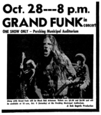 Grand Funk Railroad / Black Oak Arkansas  on Oct 28, 1971 [274-small]