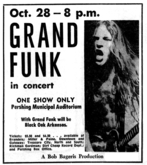 Grand Funk Railroad / Black Oak Arkansas  on Oct 28, 1971 [275-small]