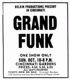 Grand Funk Railroad / Black Oak Arkansas on Oct 10, 1971 [276-small]