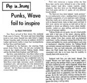 Ramones / Talking Heads / Eddie & The Hot Rods / Tuff Darts on Nov 19, 1977 [309-small]