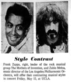 Zubin Mehta / Frank Zappa / The Mothers Of Invention on May 15, 1970 [635-small]