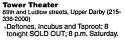 Deftones / Taproot / Incubus on Nov 24, 2000 [779-small]