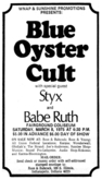 Blue Oyster Cult / Styx / Babe Ruth on Mar 8, 1975 [123-small]