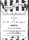 Leonardo's Bride / Cordrazine / Bean  on Aug 29, 1997 [756-small]