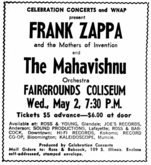 Frank Zappa / The Mothers Of Invention / mahavishnu orchestra on May 2, 1973 [825-small]
