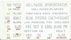 Blue Oyster Cult / Foghat on Oct 9, 1981 [219-small]