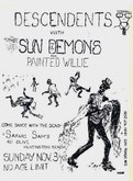 Descendents / Painted Willie / Sun Demons / Jay Walkers on Nov 3, 1985 [340-small]