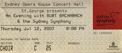 tags: Ticket - Burt Bacharach / Sydney Symphony Orchestra on Jul 12, 2007 [916-small]