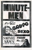 Exobiota / El Grupo Sexo / Minutemen on Nov 15, 1985 [330-small]