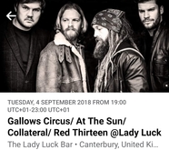 Red Thirteen  / At the sun  / Collateral / Gallows Circus on Sep 4, 2018 [426-small]