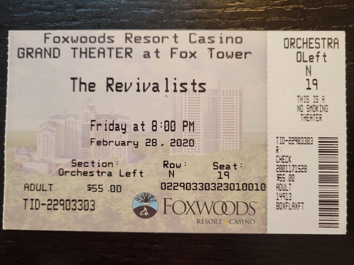 Concert History of Foxwoods Resort Casino Mashantucket, Connecticut