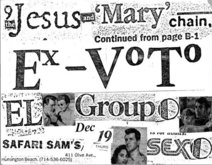 El Grupo Sexo / The Jesus and Mary Chain / Ex-VoTo on Dec 19, 1985 [748-small]