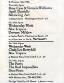 Wednesday Week / Downy Mildew / Blue Trapeze on May 16, 1986 [161-small]